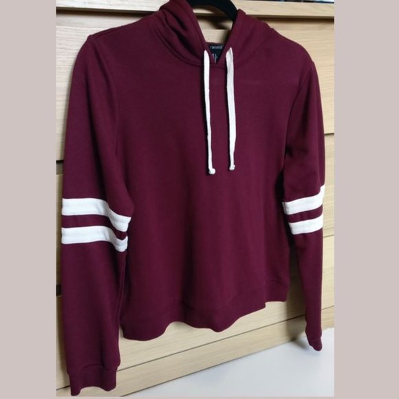 Forever 21 Burgundy Varsity Hoodie - Picture 1 of 9